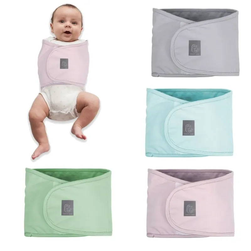 Swaddling Baby Swaddle 담요 스트랩 보호 배꼽 유아 조절 가능한 팔 수면 안전 배 랩