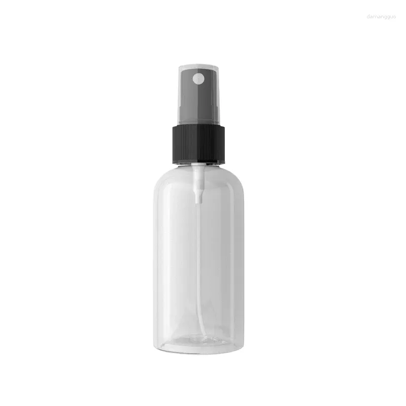 Botellas de almacenamiento 50pcs 75ml Atomizador de niebla fina de la bomba de esterilización de la botella de plástico transparente de plástico transparente de perfume Empacaje de contenedor cosmético vacío