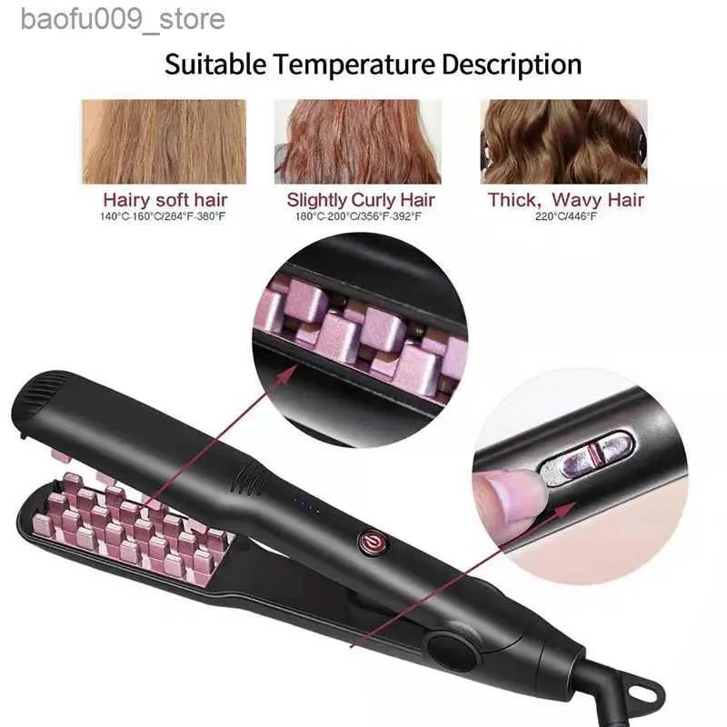 Керлинг Irons Mini 3D GRID Curling Curling Iron Ceramic кукуруза Pert Flat Strile Tool Lift Gift Q2404251