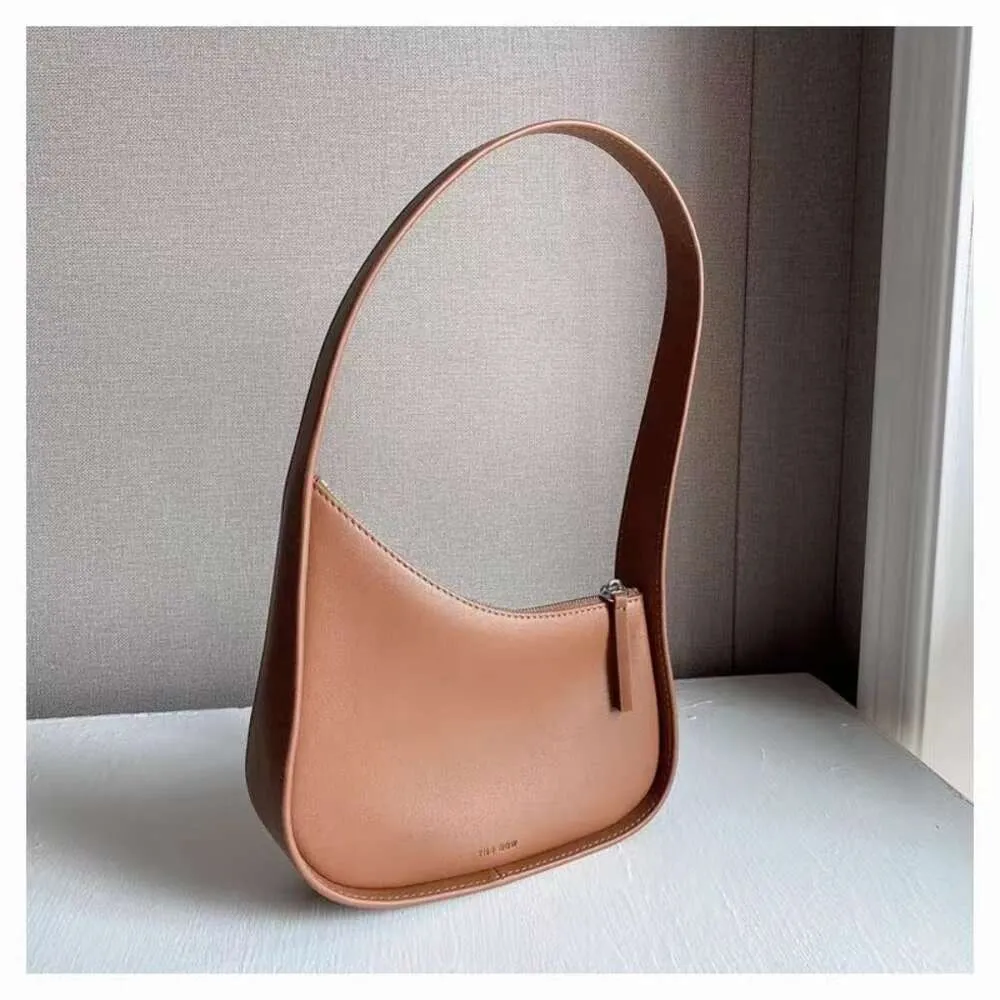 pour la rangée authentique Cuir Half Moon Sac femme Minimaliste de la mode Sac sous arme Niche Texture haut de gamme Portable Sac 1 SiU4