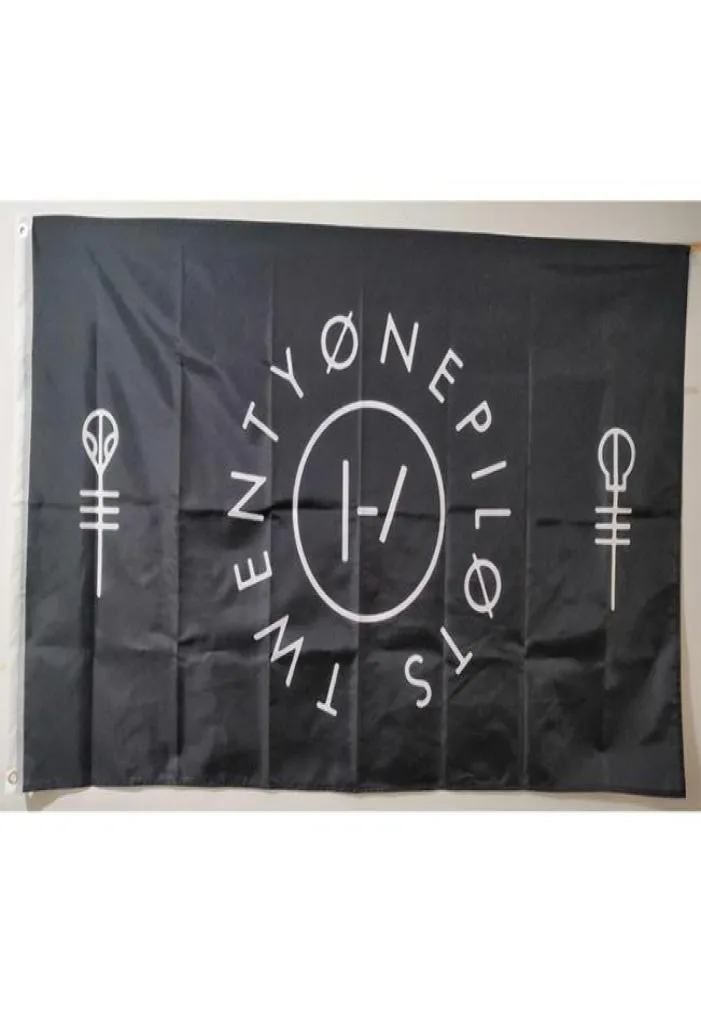 Flaga Twenty One Pilots 3x5 stóp 150x90 cm cyfrowa poliestrowa wisząca reklama zewnętrzna Zastosowanie wewnętrzne spadek 8845297