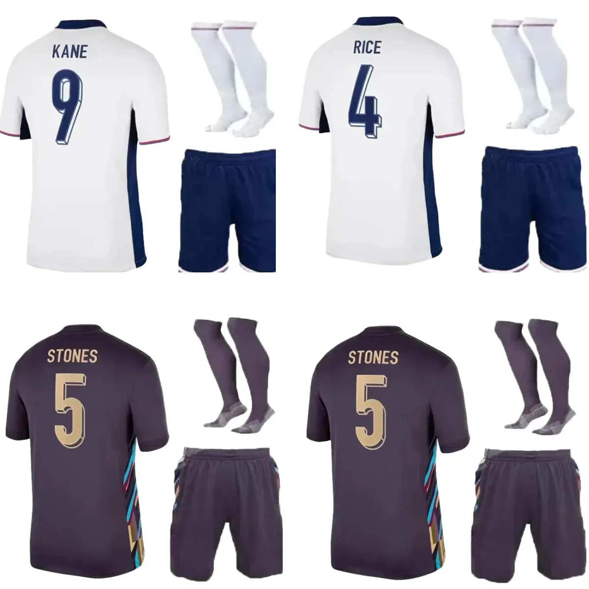 2024 KITS Piłka nożna Anglii Koszulki piłkarskie Saka Foden Bellingham Rashford England Kane Sterling Grealish National Team Football Kit15