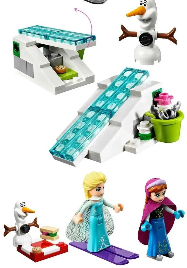 Little Mermaid Elsa Building Block Puzzle Toy Kaii Princess Magical ...