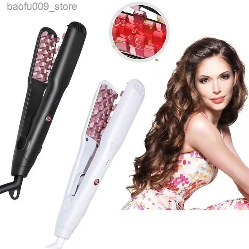 Curling Irons Iron Ceramic Straight Hair Brush Comb Curler Curling Flat Styling Tool Q240425