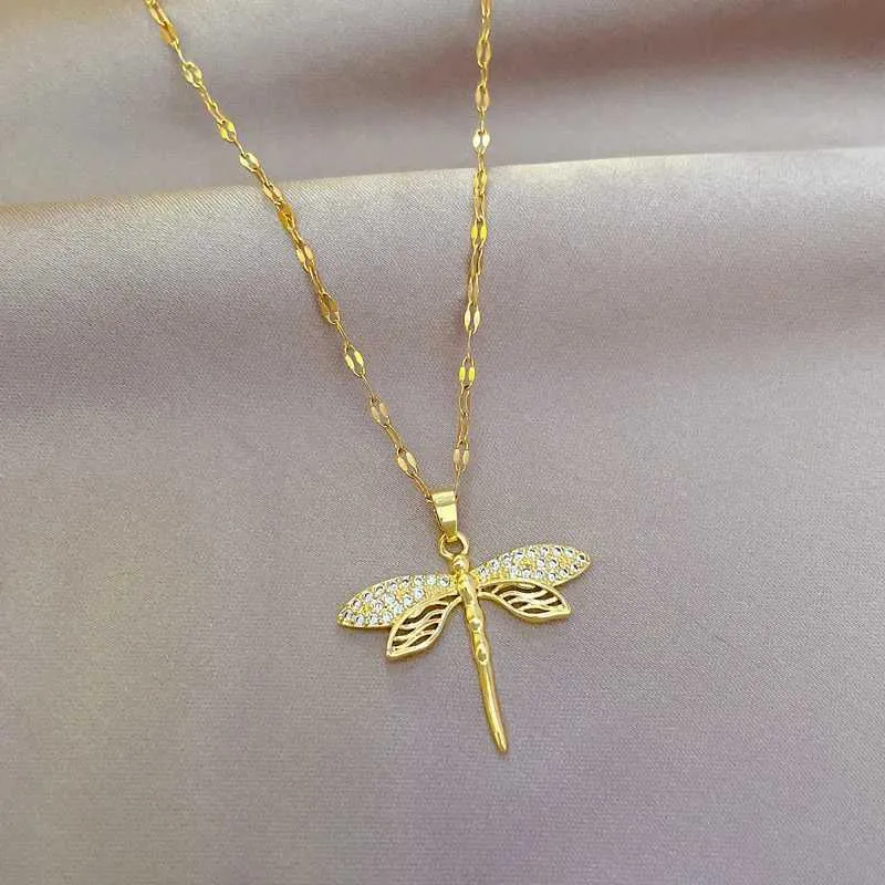 Pedat Halsketten Modische und luxuriöse Dragoy Edelstahl Halskette Klassisch Persoalized Vielseitig Schlüsselbein_voghion.com