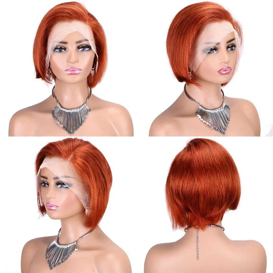 CXHAIR 13BY4 VOOR VOOR LAND HUNDER HAAR PIXIE GE KUND Pruiken Oranje#