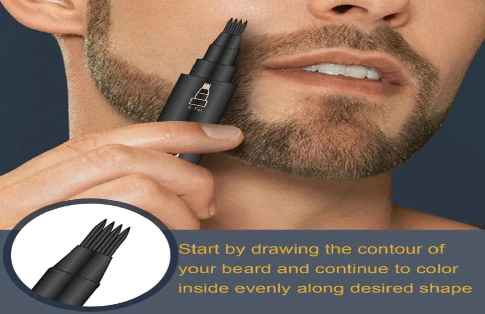 Penna per barba Barber matita facciale styling utensile per sopracciglia per i baffi riparati impermeabili strumenti da colorare di baffi per barba 5604819