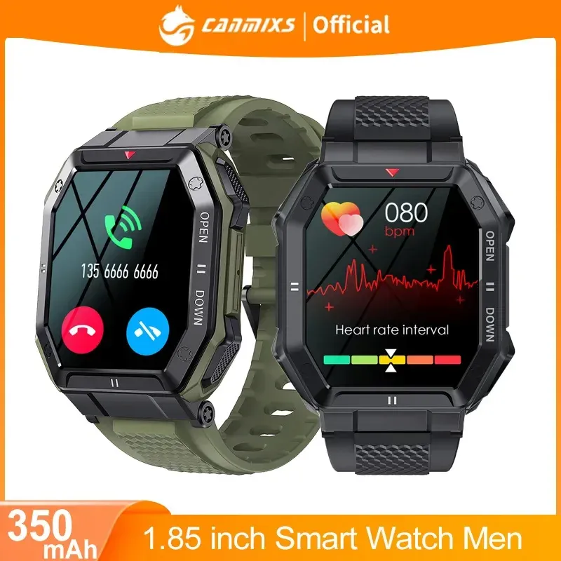 Orologi Canmixs 2023 New Smart Watch Men K55 Bluetooth Smartwatch per uomini Monitoraggio Health Monitor Wateroproof Watch per Android iOS Custom Dial