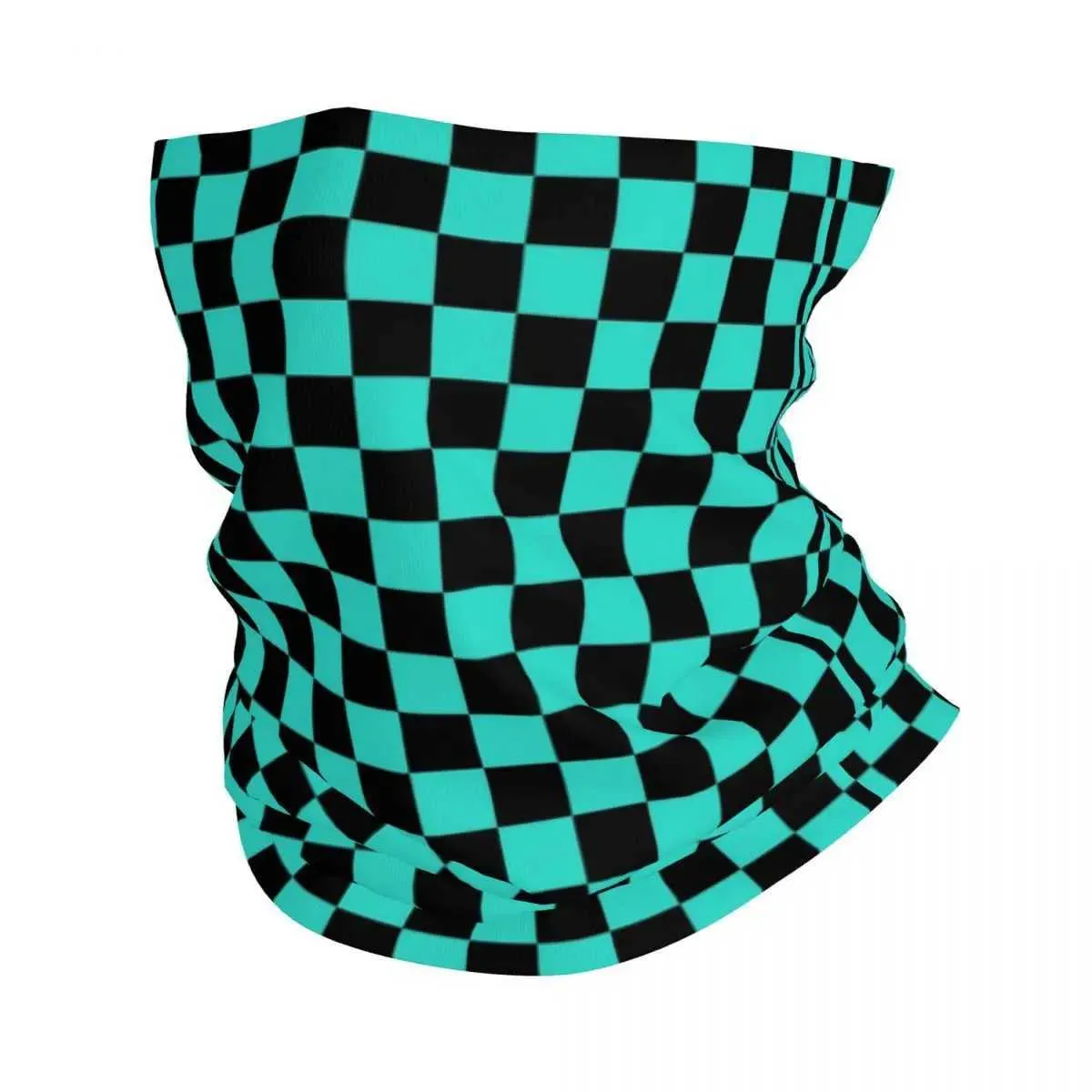 Fashion Face Masks Neck Gaiter Black Checkerboard Bandana Neck Cover Imprimé Balaclavas BALACE Écharpe Randonnée pour hommes Adultes Adultes toute la saison Y240425