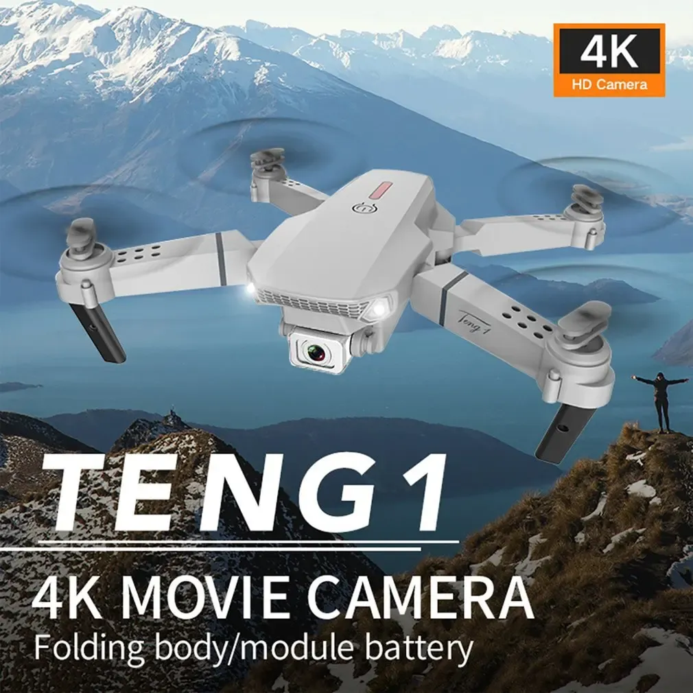 Drohnen E88 Pro Drone 4K mit High Definition Kamera WiFi FPV Faltbare Drohne 2,4 g 6 Achse RC Quadcopter Höhe Halten Sie Hubschrauberspielzeuge Halten