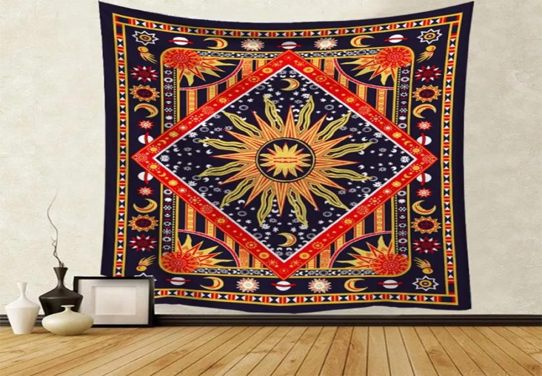 Boho Decor Witchcraft Mur suspendu tissu tapestries astrology chambre tête de lit Tapestry Sun Moon bohème tenture Mural3853046