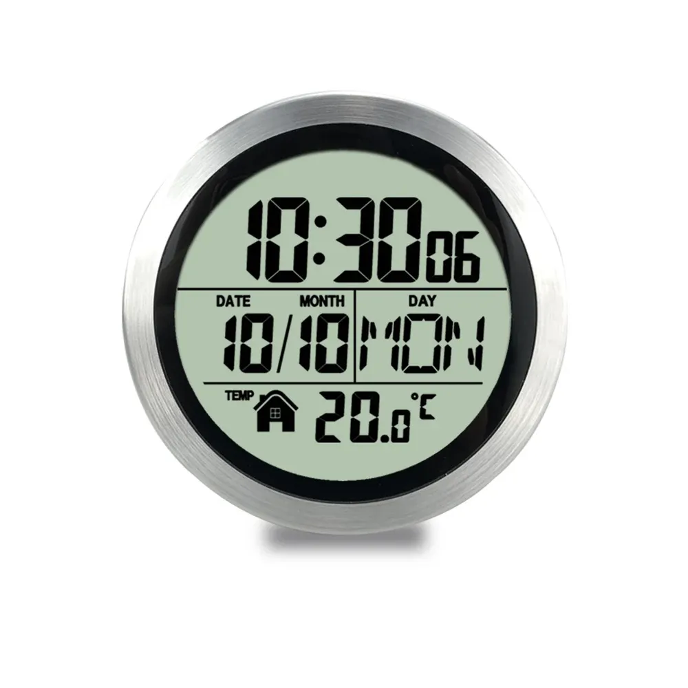 時計なしパンチ吸引カップ時計防水浴室洗面所時計キッチン時計lcdデジタルディスプレイクロック温度検出器