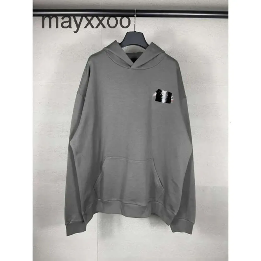 Nastro paris a nastro unisex maniche b balenciigss famiglia adesiva da stampa adesive lettera con cappuccio maglione sciolto casual con cappuccio con cappuccio alto con cappuccio con cappuccio ok6w versione 20u7