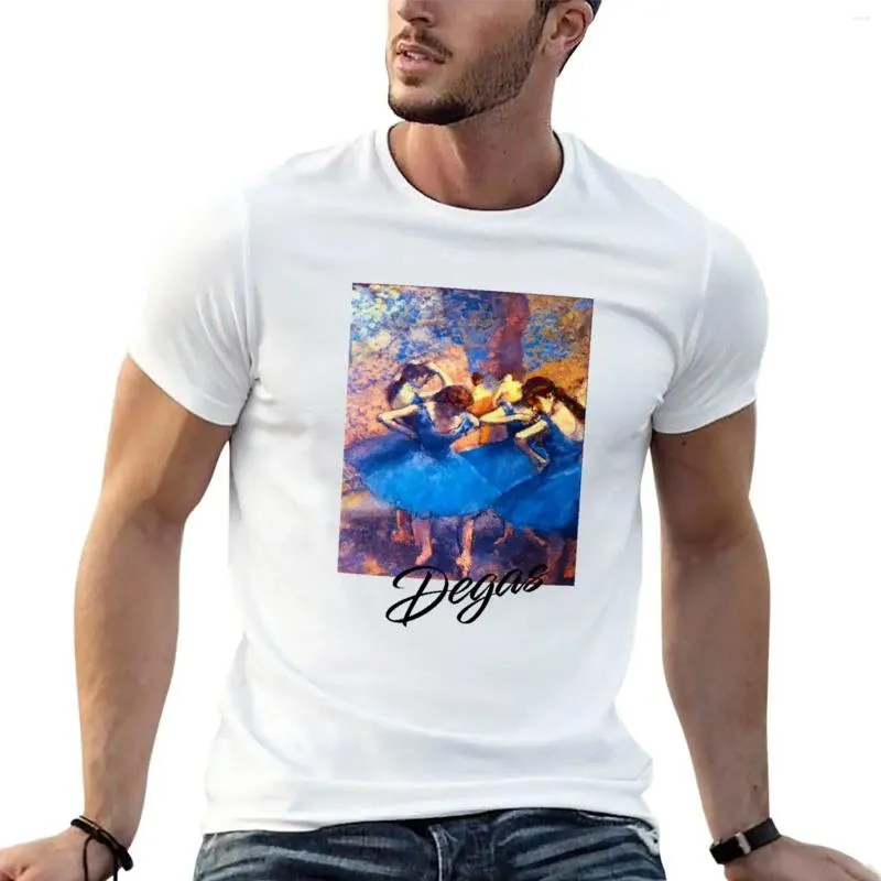 Erkek Polos Edgar Degas Bale Dansçıları Mavi T-Shirt Gömlekleri Bir Erkek Kısa Kollu Tee Erkekler İçin Grafik Tees