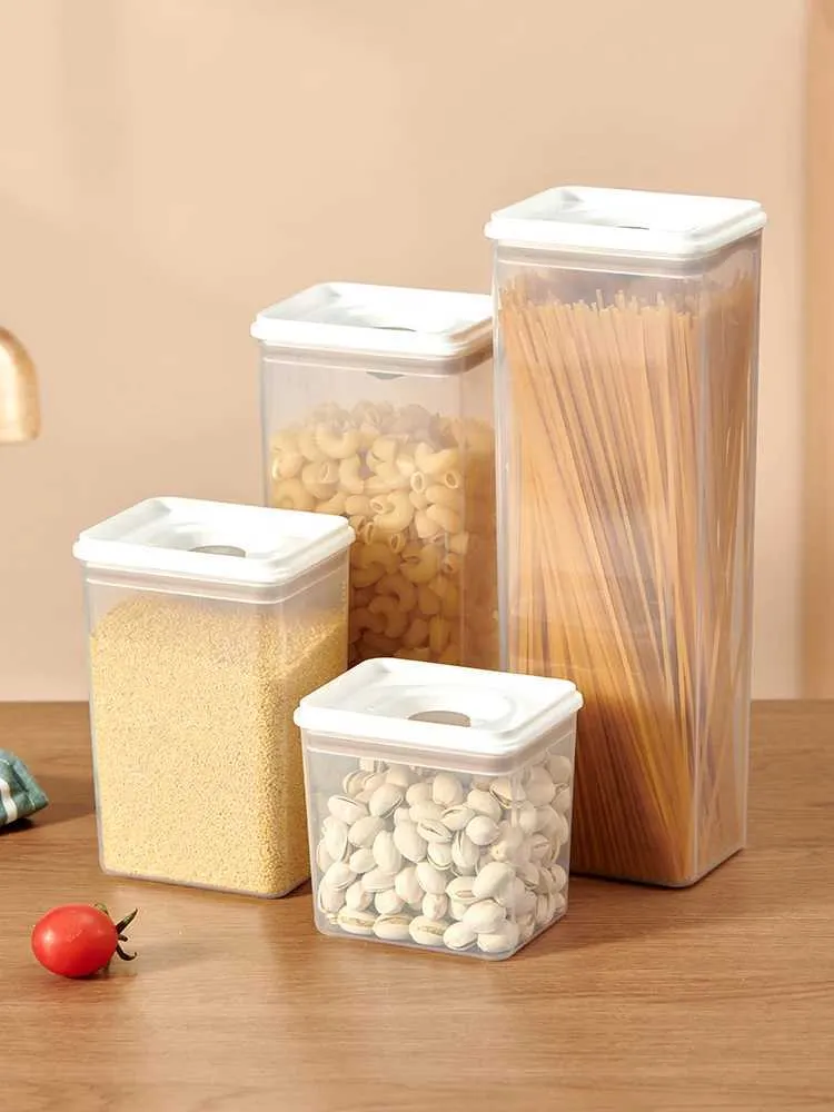 Food Savers Opslagcontainers Worthbuy verzegelde doos korrel snoep droog kan keuken transparant snackproduct H240425