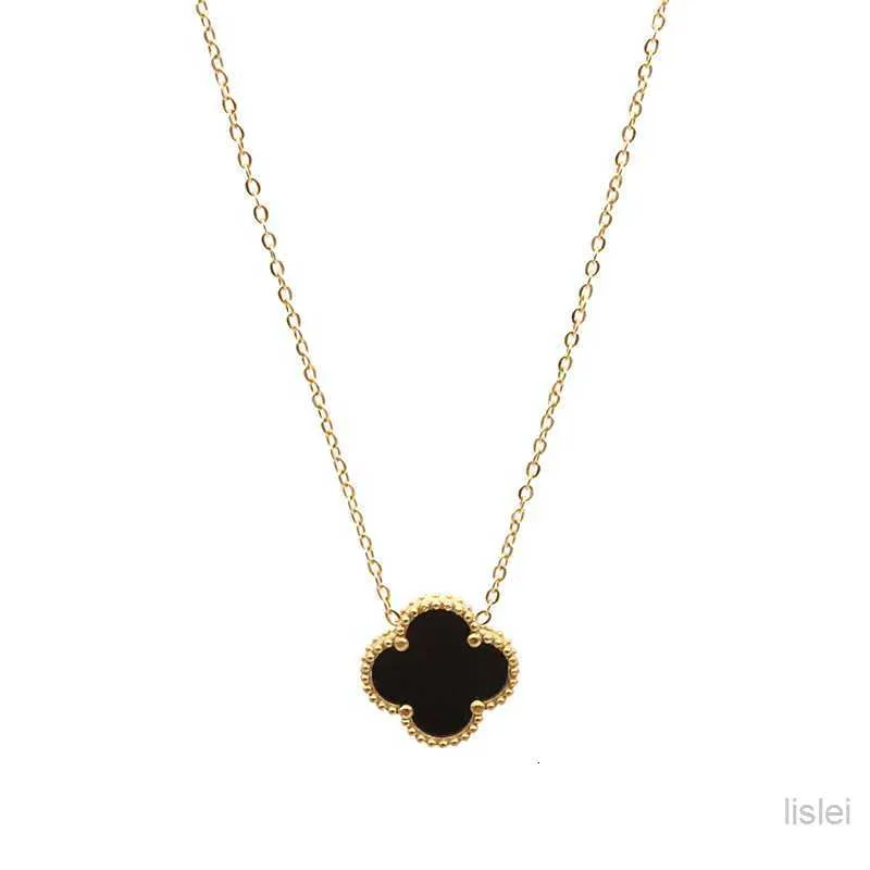 Collana designer per donna gioielli uomini piastre piastrellati semplici collana a quattro gocce a quattro foglie Collana a ciondolo a ciondolo 18K Gioielli in oro