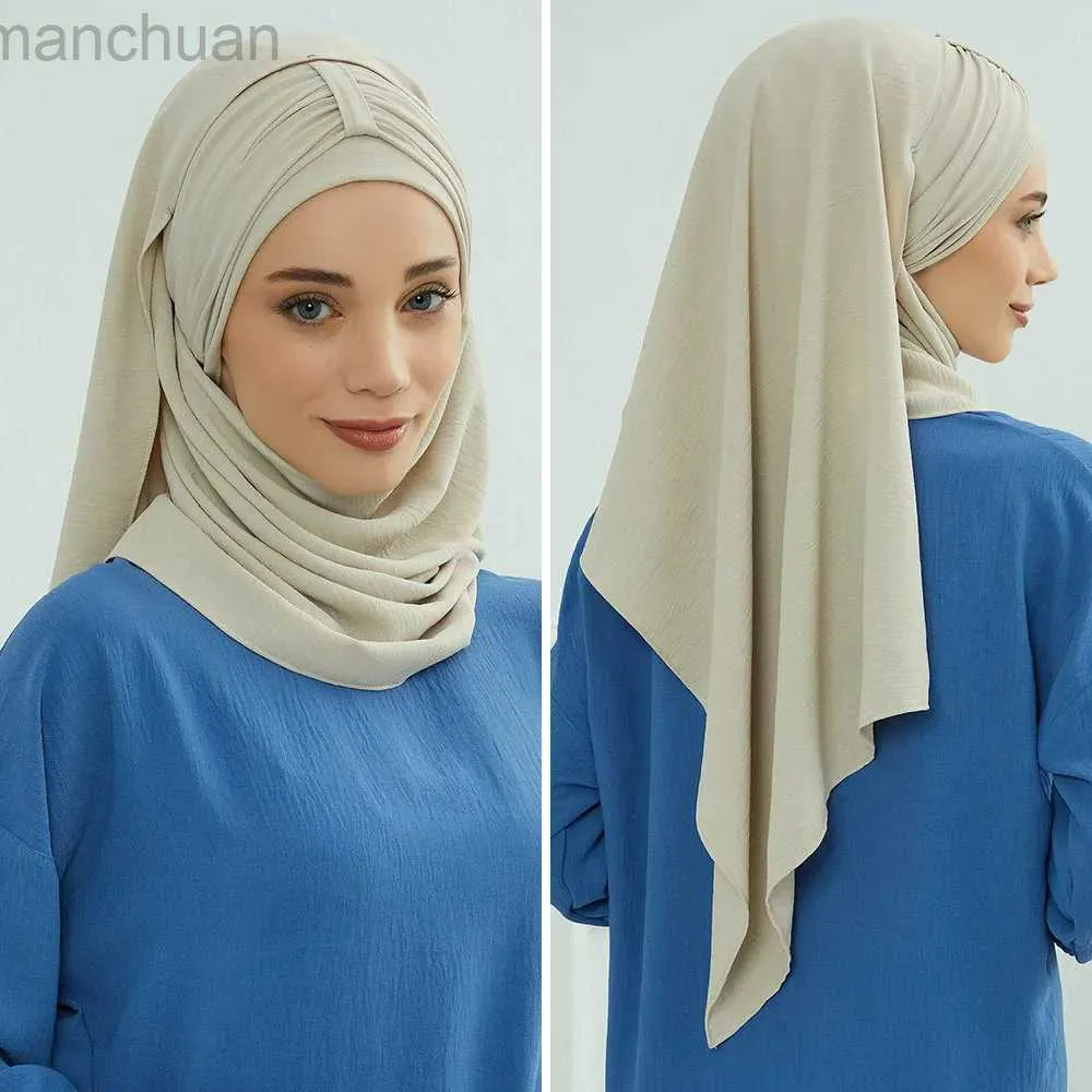 Hijabs stora vanliga muslimska hatt inre hijab kepsar ramadan headwraps pre-design d240425