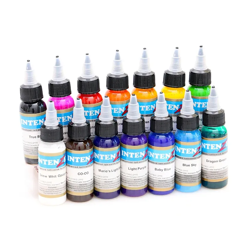 Tattoo Inks 14 Cores 30ml/Bottle Tatto Pigmment Set para Kit de arte de tatuagem corporal