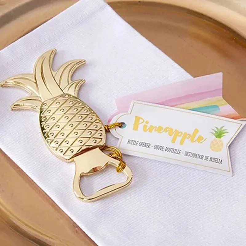 Metalen ananas bierfles opener feest decoratie levert gouden ananas bruiloft gunsten geschenken