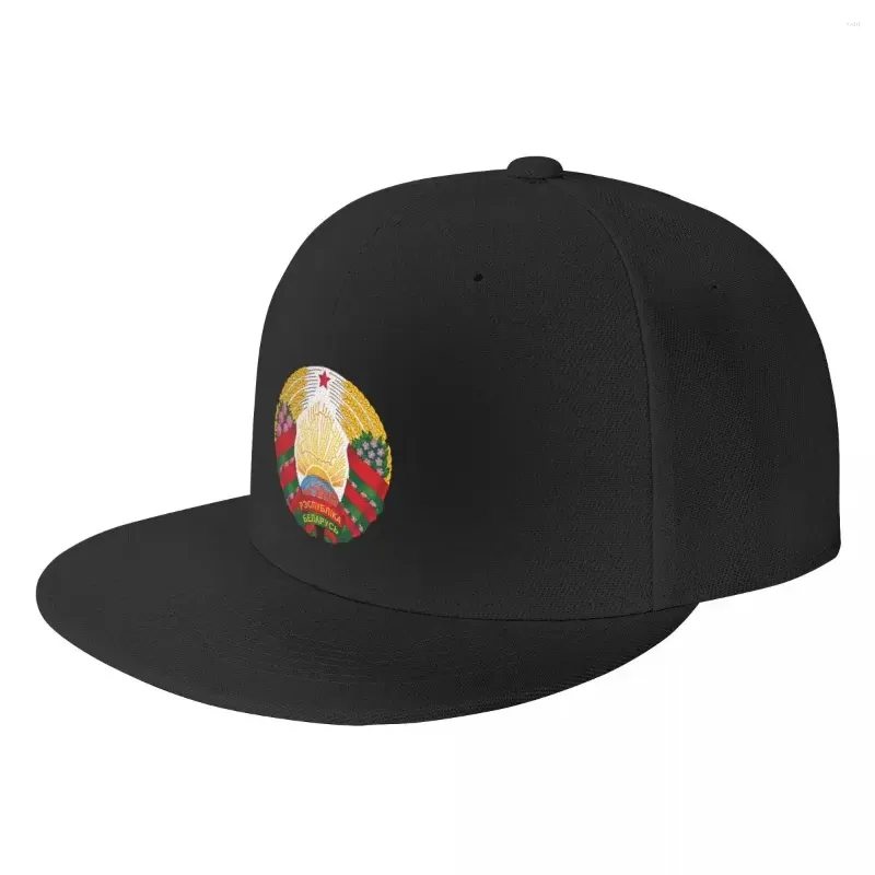 Bollmössor Personligt nationellt emblem av Vitryssland Baseball Cap för män Kvinnor Flat Snapback Hip Hop Dad Hat Sport