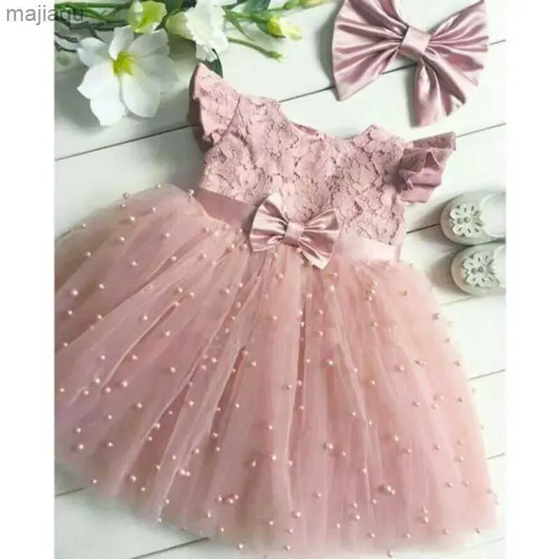 Mädchenkleider 2-7 Jahre Kleinkind Kid Girl Prinzessin Kleid Spitze Tüll Hochzeits Geburtstagsfeier Tutu Kleid Festzug Kinder Kleidung Kid Costumesl2404