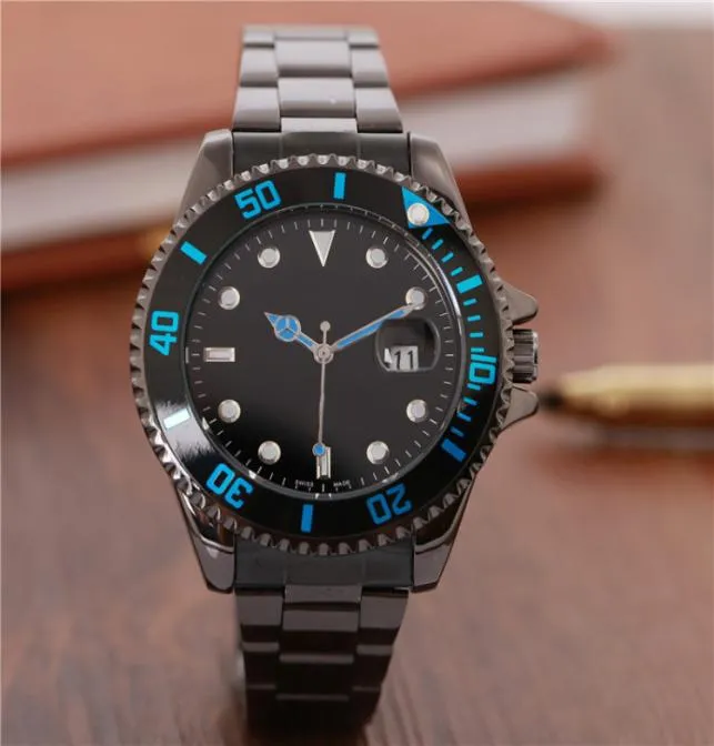 40 mm Relogio masculino masculin regarde luxury fashion fashion noire bobe noir avec crochette calendrier fermoir pliant maître mâle gi9933089