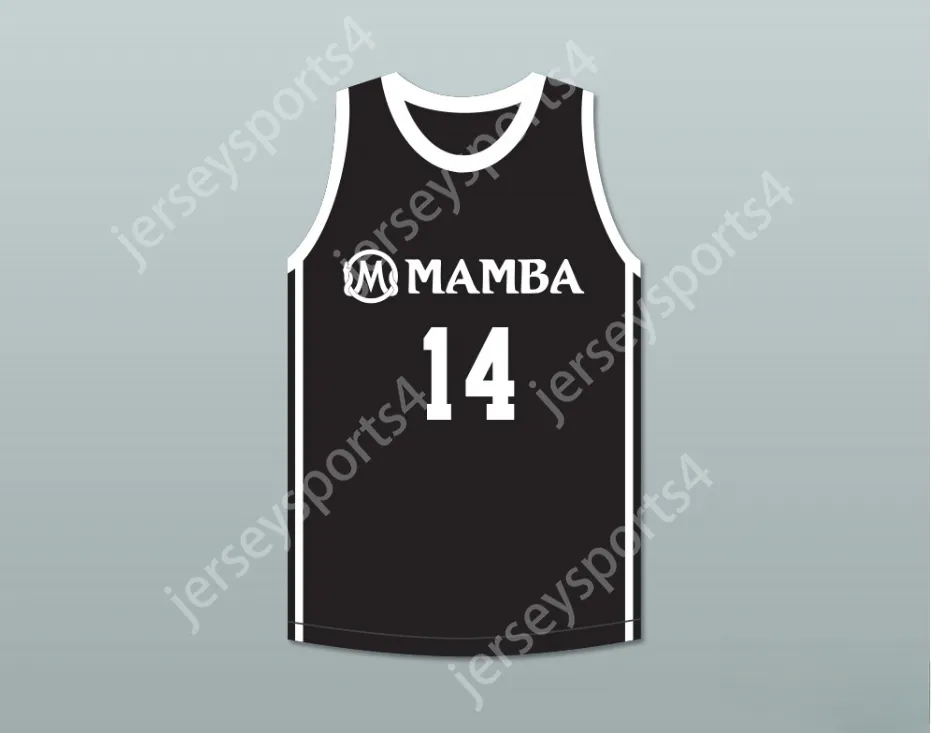 Custom Nay name Youth/Kids Payton 14 Mamba Ballers Black Basketball Jersey версии 2 Top Snatched S-6xl