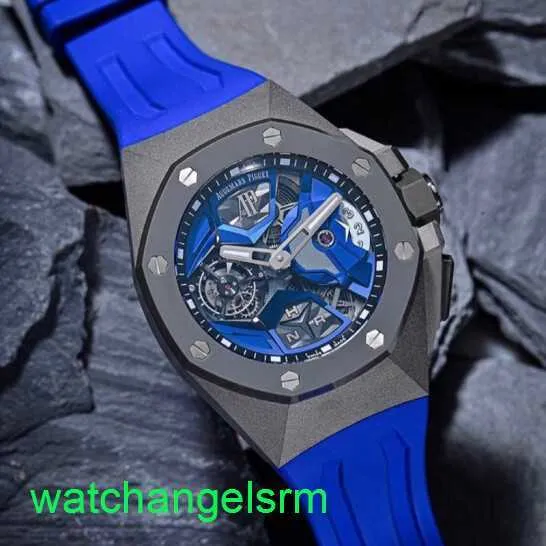 Orologio da polso in cristallo AP 26589io Titanio Blue Dialtra 44 mm Diametro MANUALE MANUSI MECCANICO OROLOGIO 44MM DIAMETRO