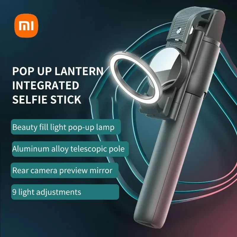 Sticks Xiaomi K13 Handheld Selfie Stick Bluetooth Wireless stativet utdragbar monopod med fjärrkontroll för Huawei iPhone -telefon live live