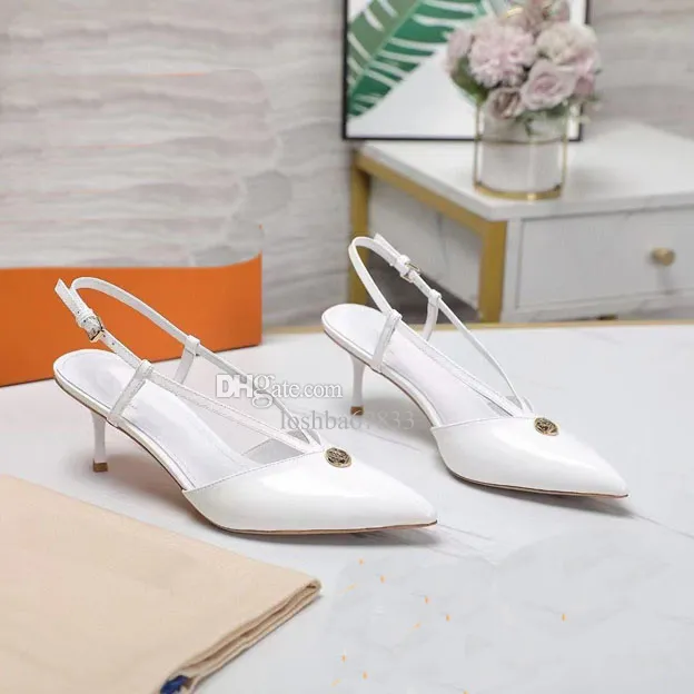 Elegant high heel slip-on pointed toe sandals 7cm main image 1