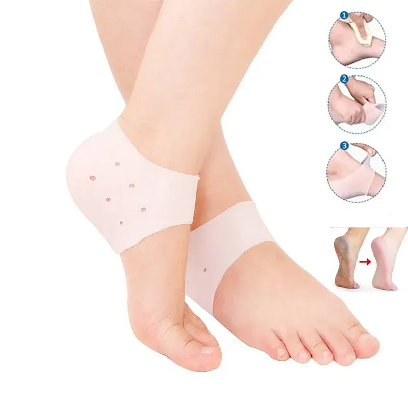 Tool 2PCS Relieve Pain Massager Socks Silicon Foot Cover Heel Sleeve for Comfort Relief Foot Skin Care Protectors Pedicure Tools