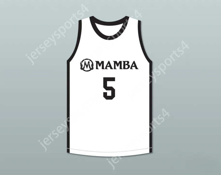 Пользовательский номер number № Mens Youth/Kids Alyssa 5 Mamba Ballers Белый баскетбол Jerseytop сшит S-6xl