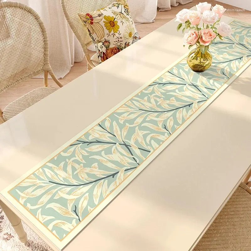 Table Cloth Z30K American Flag Leather TV Cabinet Mat Tea Waterproof Oil Proof Heat Resistant Long Bar