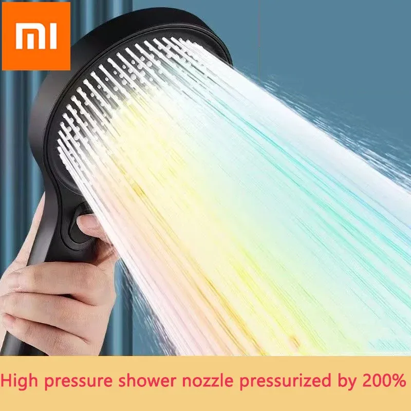 Controle Xiaomi douchekop met 5 verstelbare modi Hoge druk douche met douchefilter roteerbare douche -apparatuur regenval douche