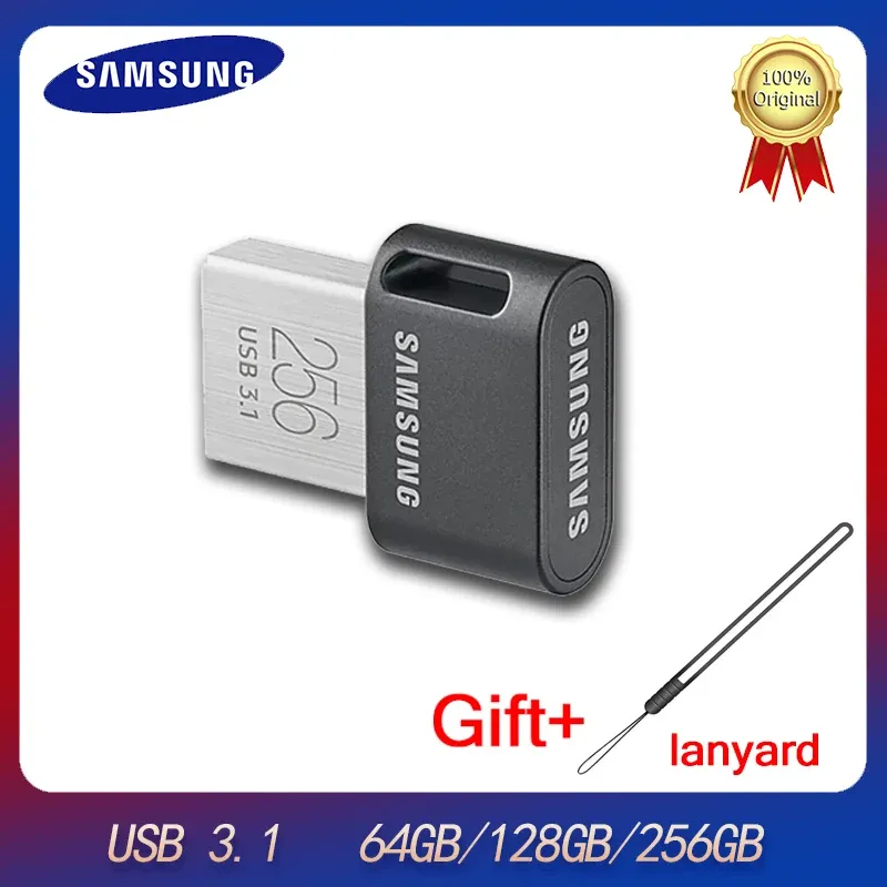 Unidades USB 3.1 Samsung USB Flash Drive Pendrive 256 GB 128 GB Flash USB 32GB 64GB Mini Flash Memoria Stick Stick Plus (USB3.1)