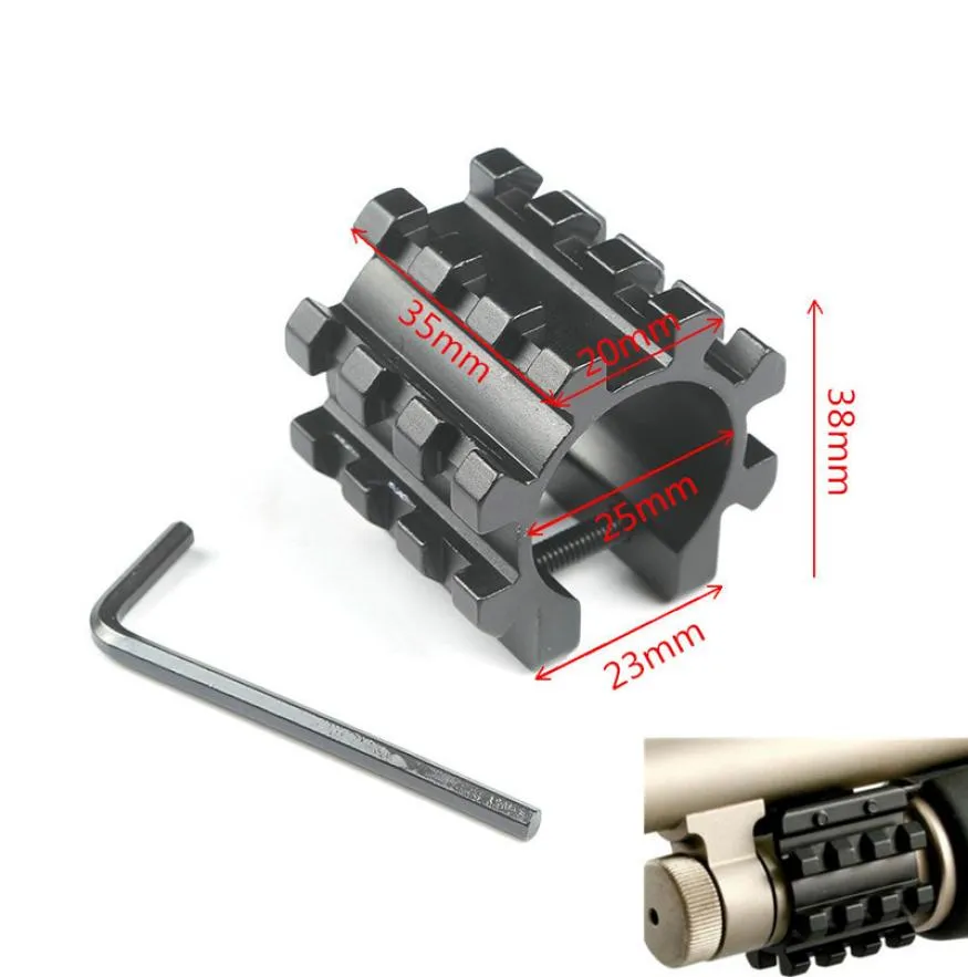 Jakt Tactical Universal SGUN Tubes 3 per sida Picatinny Ring Rail 5 Position Tri Barrel Mount Adapter3672536