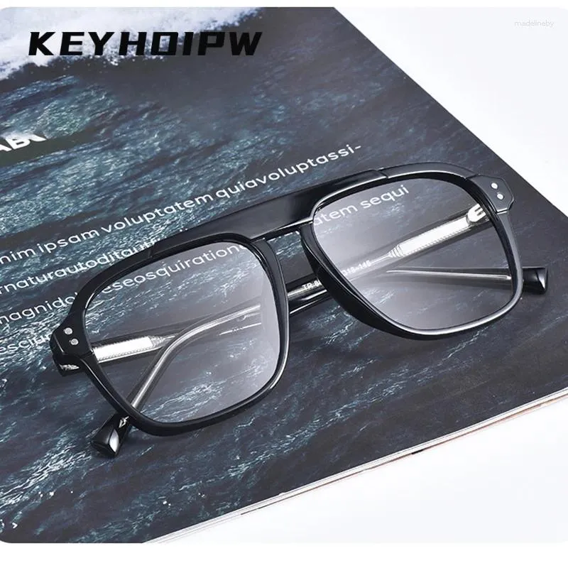 Sunglasses Frames KEYHOIRW Fashion Trend Myopic Glasses Retro Large Frame TR90 Optical Prescription Eyeglasses Men And Women Universal 8844