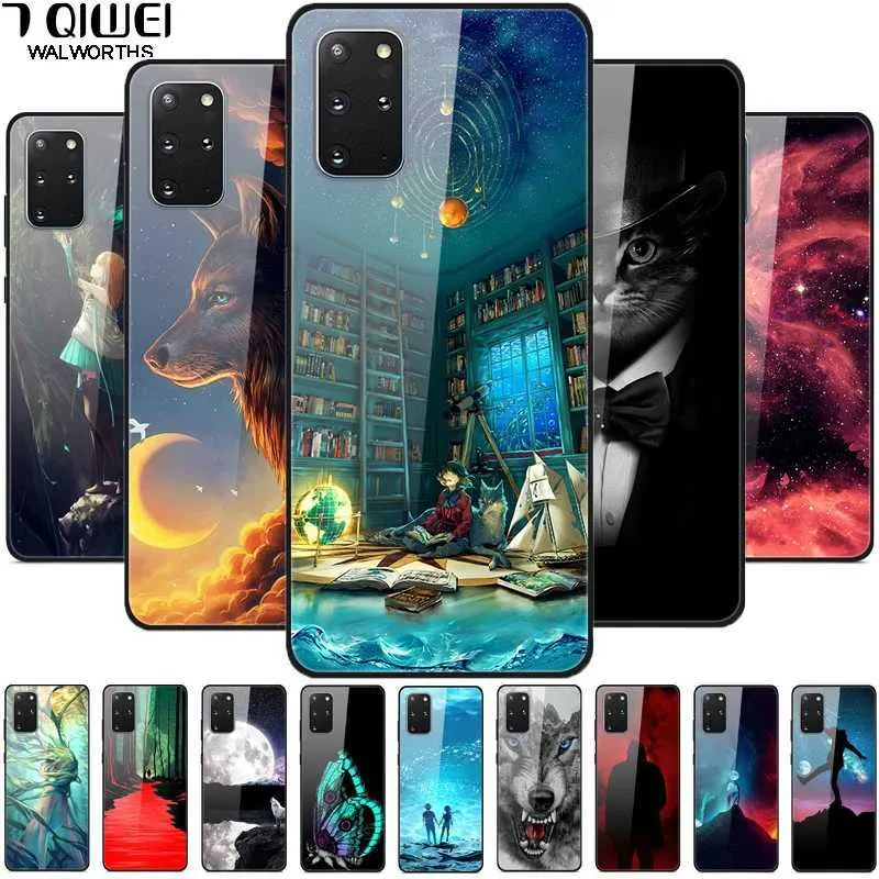 Mobiltelefonfodral för Samsung S20 / S 20 Plus / S20 Ultra Case Tempered Glass Hard Luxury för Samsung Galaxy S20 FE Soft Bumper S20+ S20FE Shell 240423