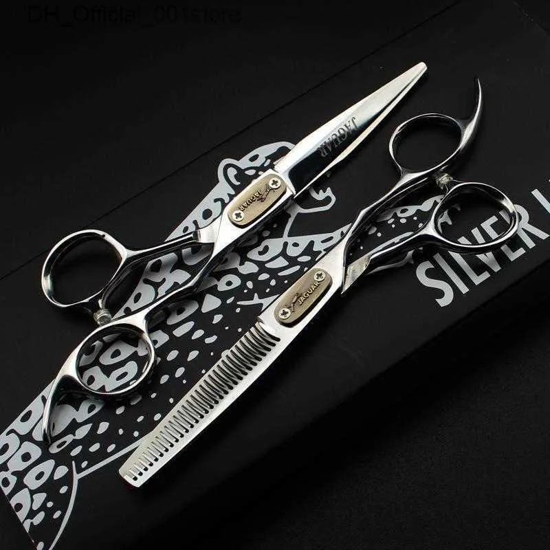 Hair Scissors Hair Scissors JAGUAR Professional Barber 6 Inch 440c Hairdressing Cutting Haircut Thinning Shears Tools Q240425