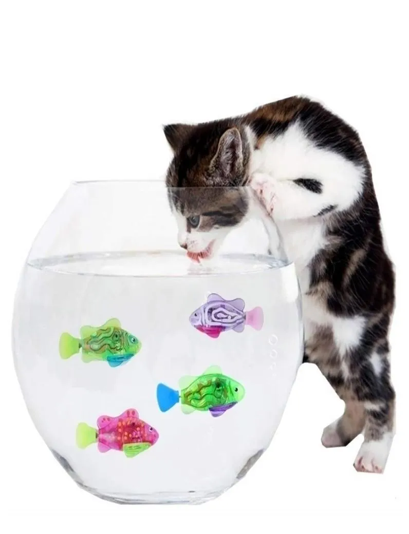 4st Cat Interactive Electric Fish Cat Toy for Indoor Play Swimming Fish Toy for Cat and Dog With LED Light Pet Toys 2201069975921