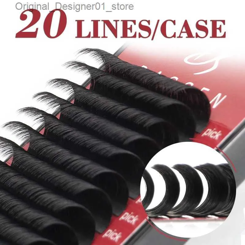 Falsos cílios 20 linhas Extensão de cílios Matte Professional Soft e Natural Maquia