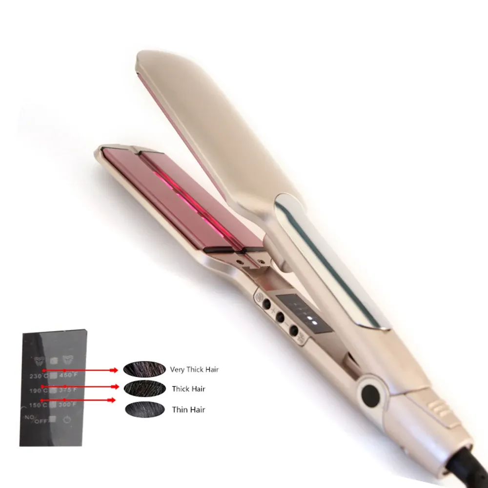 Straighteners Hair Straightener Infrared and Ultrasonic Profession Cold Hair Care Iron Treatment for Frizzy Dry Recovers Damage Flat Irons