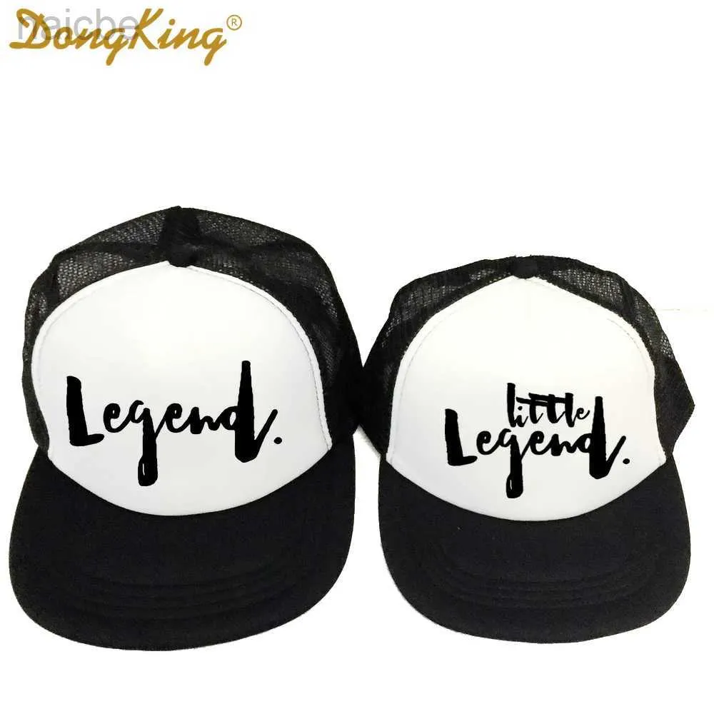 Caps Hats Dongking Trucker Cappello Little Legend Print Father Dad Cap Dads Child Child Chil