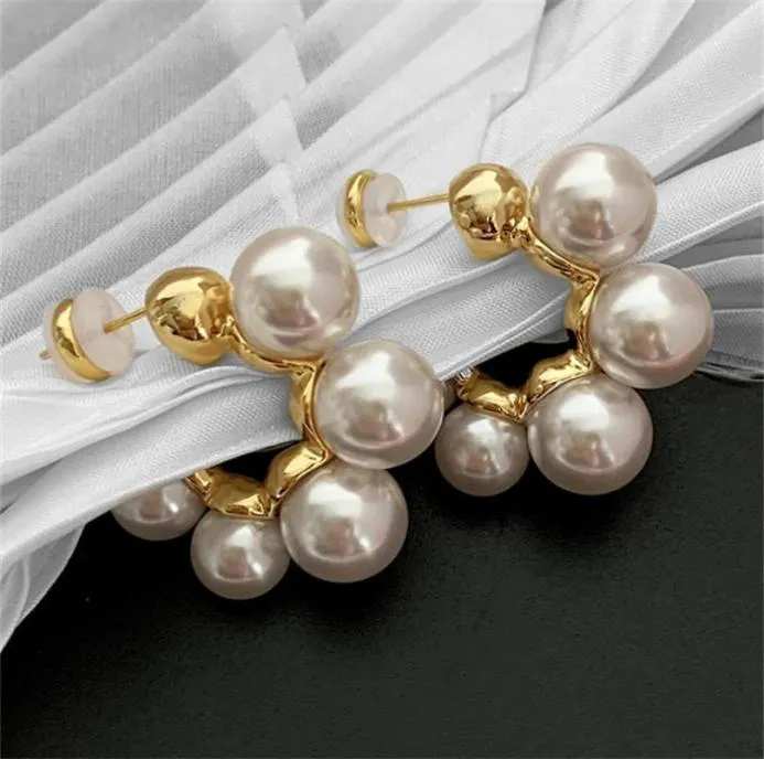 Orecchini di perle a cnella di perle stallone design di nicchia di nicchia di nicchia di alta qualità trama sterling adgo argento retrò gioielli regalo 6867738