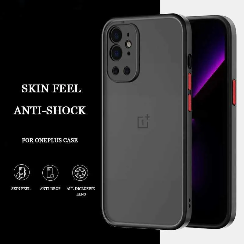 Случай с мобильным телефоном для телефона для OnePlus 5 5t 6 6t 7 7t 8 8t 9 10 Pro Nord 2 CE2 N10 N100 5G Матовая амортизаторная защита камеры Cover Sopo Oppo 240423