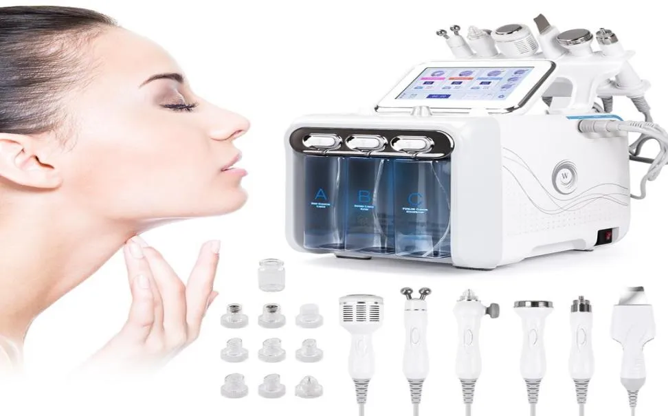 6 em 1 água oxigênio aqua aqua descascando hydra beleza pele facial de limpeza profunda Máquina de Dermobrasão Hydro Spa Salon1876761