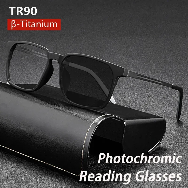 Ramar Ultralight Anti Blue Light Reading Glasses Photochromic Outtical Hyperopia Reader Glasses Män