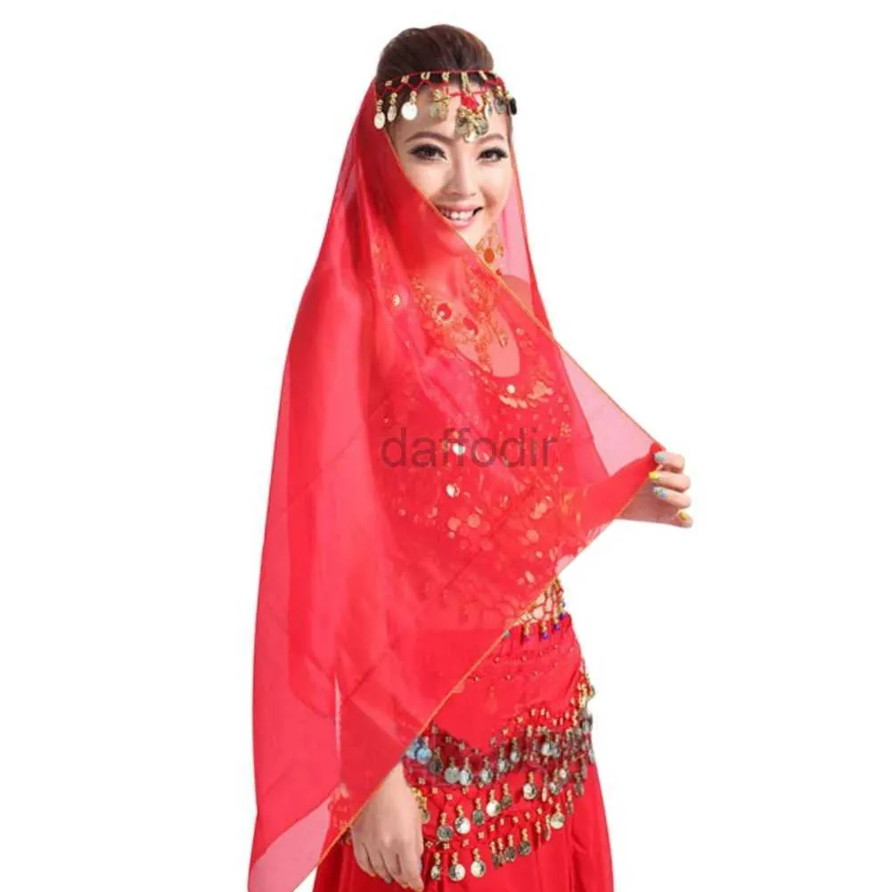 Scene Wear Belly Dancing Scarf Solid Color Stage Performance Props Female Show Costumes Indian Dance pannband D240425