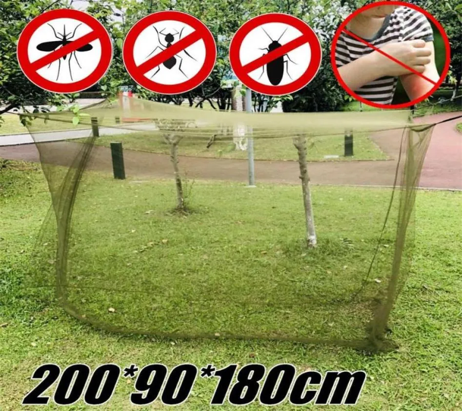 Camping Mosquito Net Travel Tent Mosquito Net Household Outdoor Travel Convenient Carrying Outdoor Army Green4369838