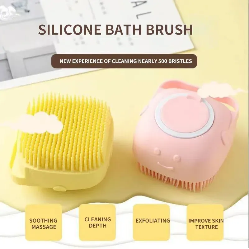 Combs Free Shipping Dog Bath Brush Massage Gloves Soft Safety Silicone Comb with Shampoo Box Dog Cat Brush Body Pet Clean Accessories